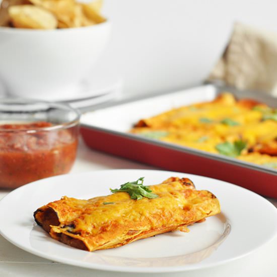 Bean and Cheese Enchiladas