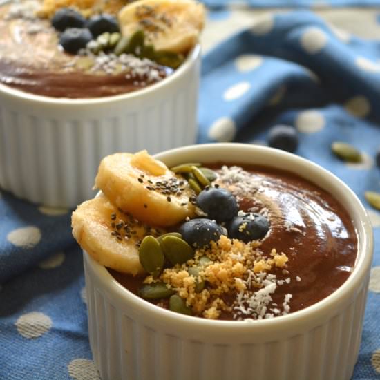 Creamy Raw Cacao Buckwheat Porridge