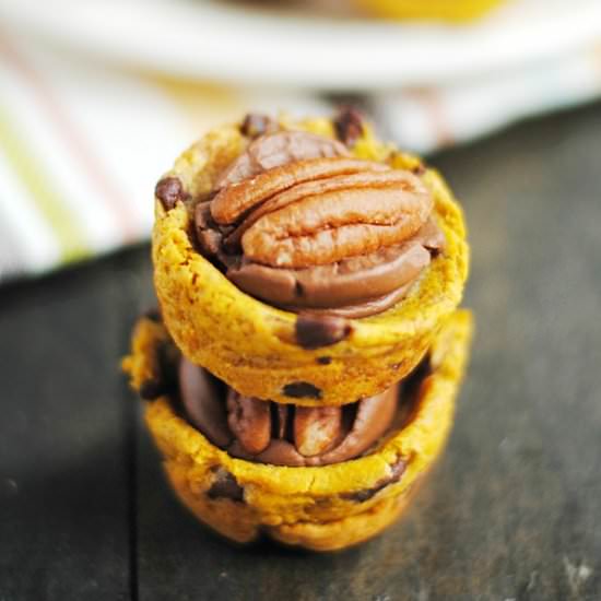 Turtle Pumpkin Cookie Cups