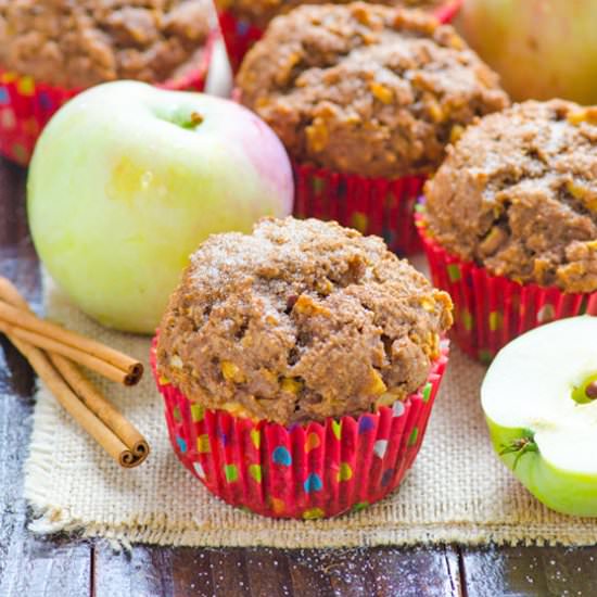 Whole Wheat Apple Spice Muffins