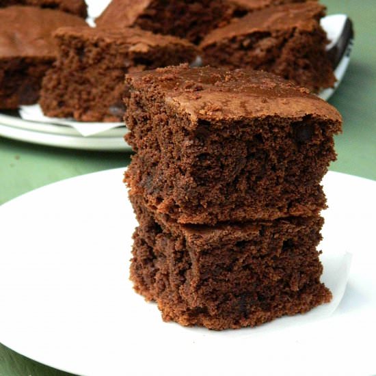 Egg Free Choc Chip Brownies