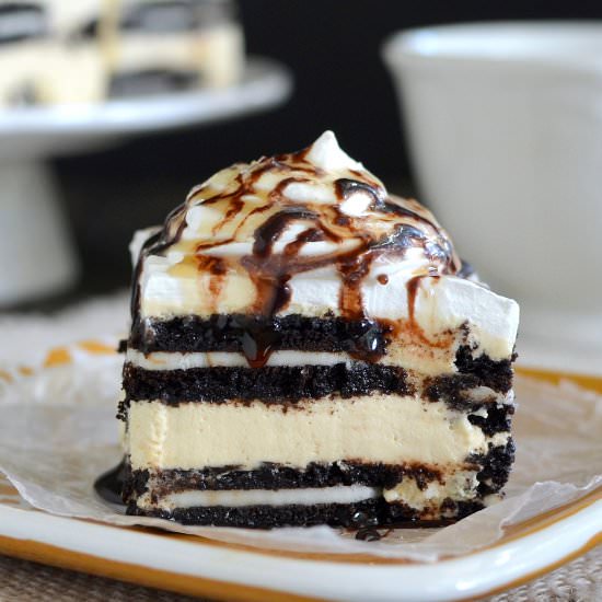 Salted Caramel Oreo Icebox Cake