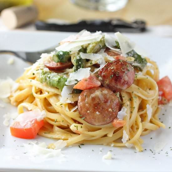 Cajun Andouille Sausage Carbonara
