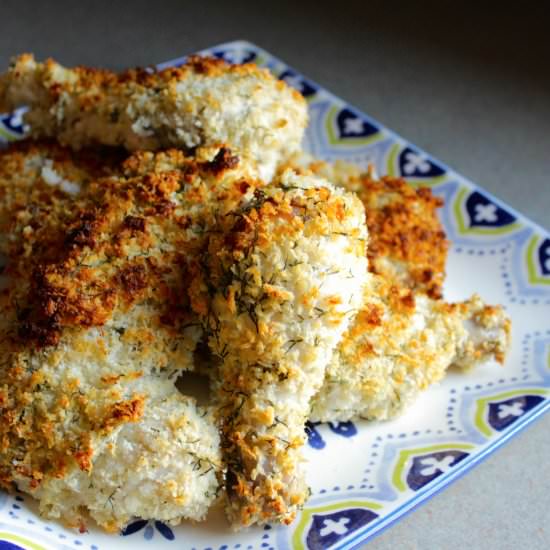 Panko Crusted Oven Fried Chicken
