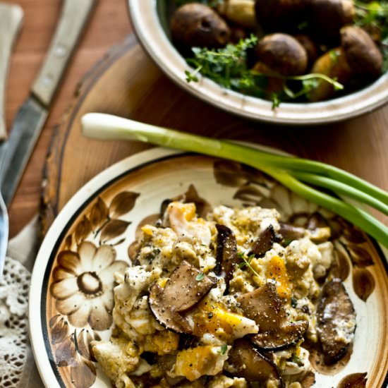 Scrambled Eggs with Wild Mushrooms