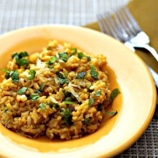 Pumpkin Risotto with Cardamom,Cumin