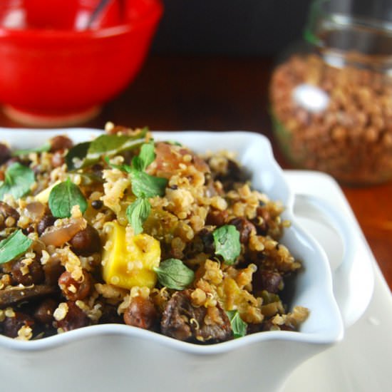Quinoa Chickpea Sundal