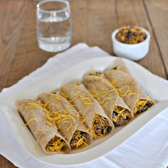 Corn, Black Bean and Beef Soft Taco