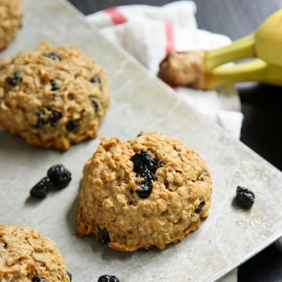 Banana Peanut Butter Breakfast Cookies
