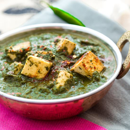 Spinach Tofu Curry – Palak Tofu
