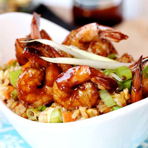 Shrimp in Homemade Teriyaki Sauce