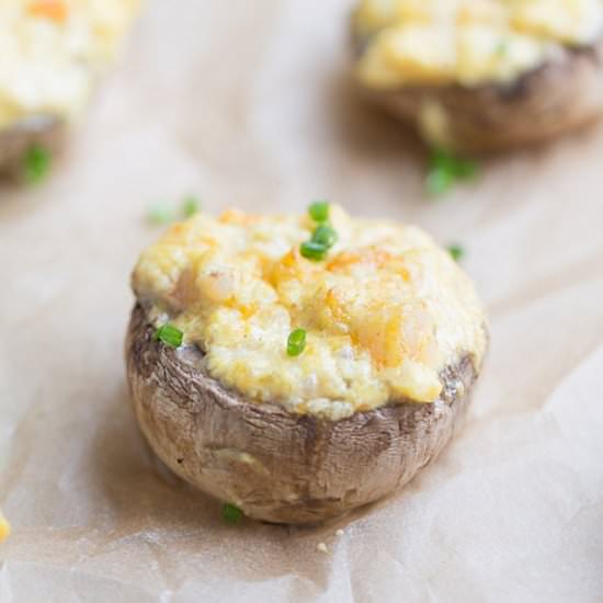 Curry Shrimp Stuffed Mushrooms