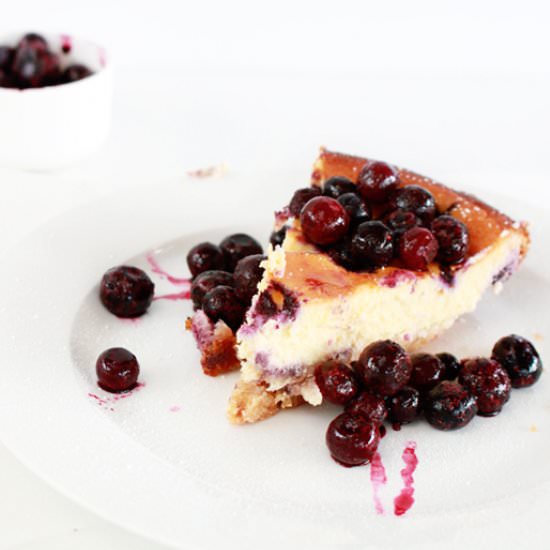 Blueberry & Lemon Baked Cheesecake