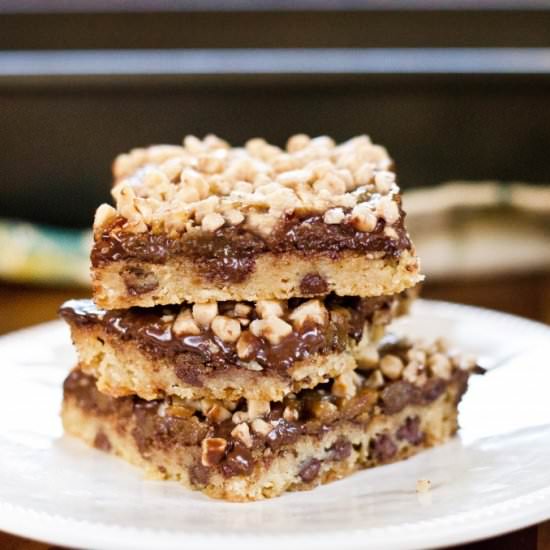 Chocolate Toffee Shortbread Bars