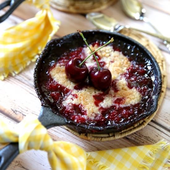 Cast Iron Cherry Cobblers