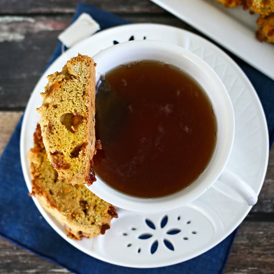 Pumpkin Caramel Biscotti