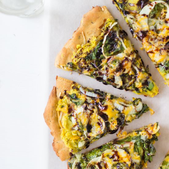 Sweet Potato and Kale Pizza