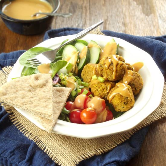 Baked Pumpkin Falafel Bowls