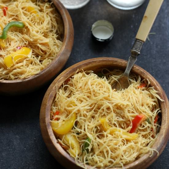Burnt Garlic Bell Peppers Noodles