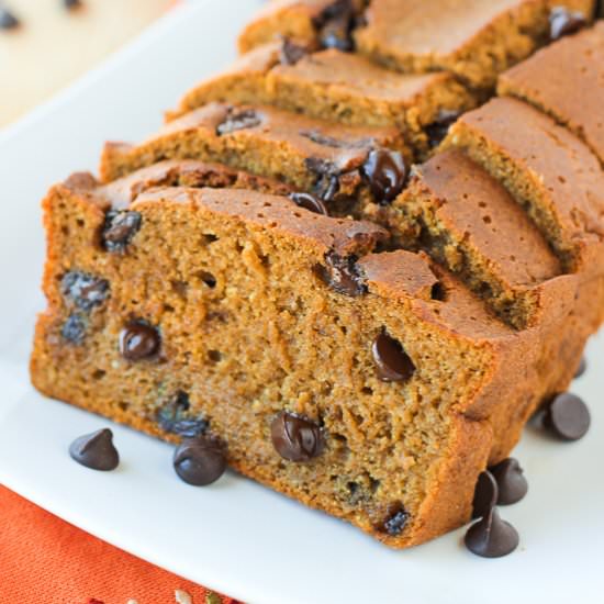 Gluten-Free Pumpkin Chocolate Bread