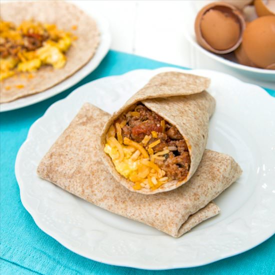 Freezer Breakfast Burritos