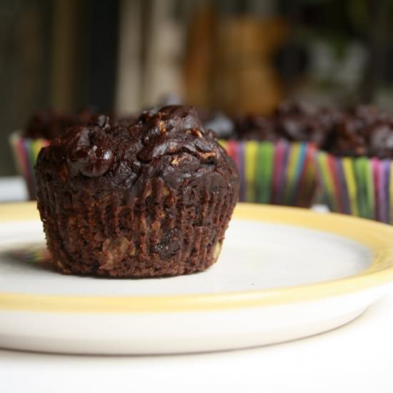 Double Chocolate Zucchini Muffins