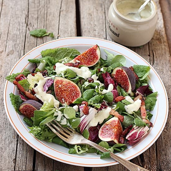 Fig Salad with Bacon