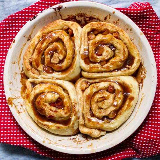 Apple Cinnamon Pretzel Rolls