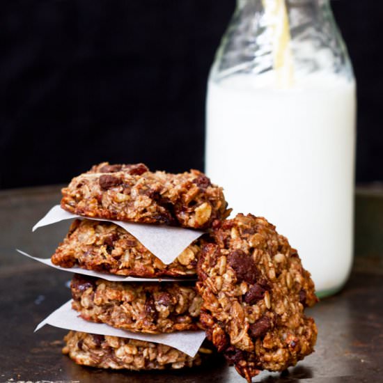 Oatmeal Banana Chocolate Cookies