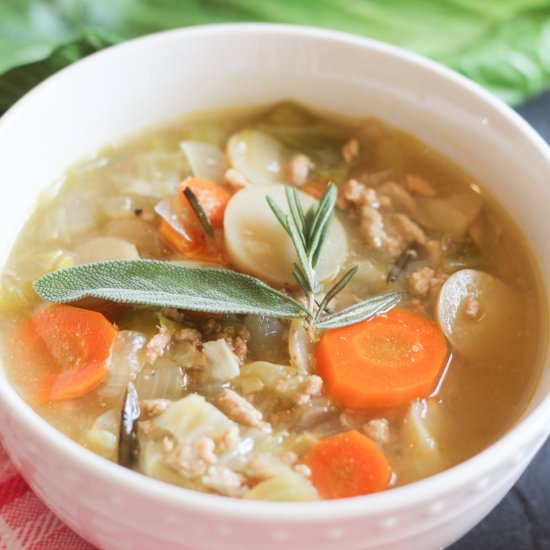 Cabbage & Turkey Crock Pot Soup