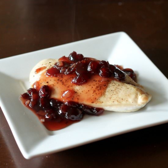Chicken with Cranberry Maple Sauce