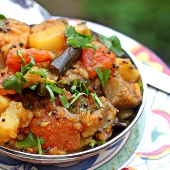Curried Eggplant and Potatoes