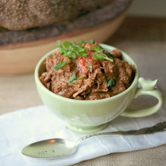 Slow Cooker Mole Chicken Chili