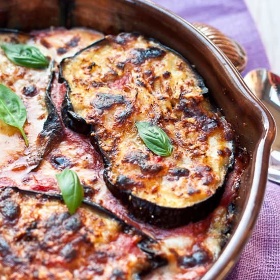Eggplant Parmesan Pasta Bake