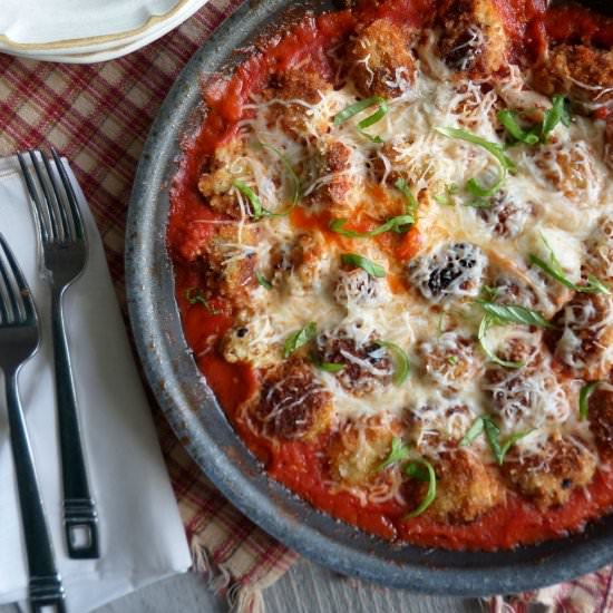 Baked Chicken Parmesan Meatballs