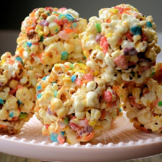 Fruity Pebble Popcorn Balls