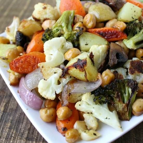 Roasted Vegetables and Chickpeas