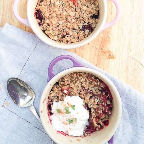 Fig and Blackberry Crumble