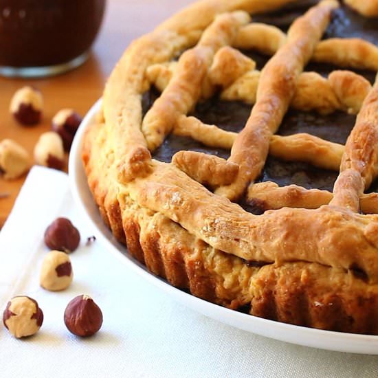 Homemade Nutella Crostata Pie