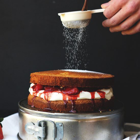 White Chocolate Victoria Sponge