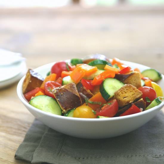 Pretzel Panzanella Salad