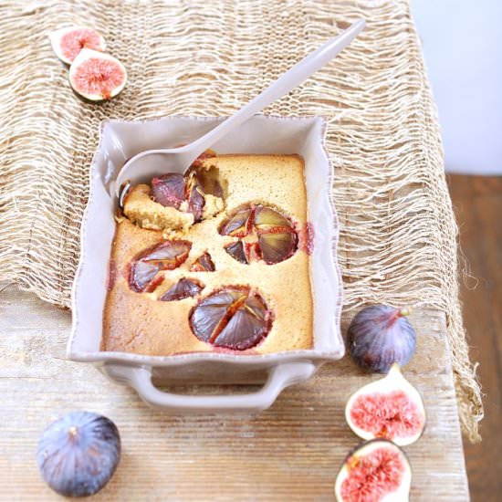 Fig and Roasted Almonds Clafoutis