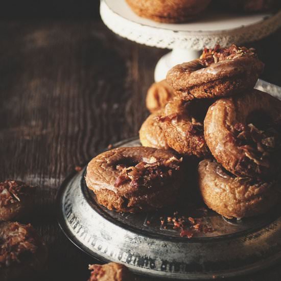 Bourbon Bacon Doughnuts