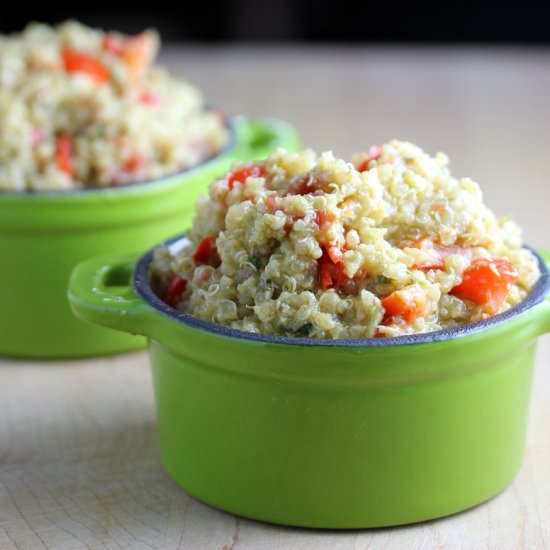 Basil Pesto and Tomato Quinoa