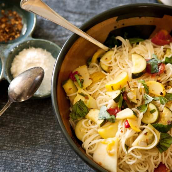 Late Summer Angel Hair Pasta