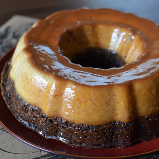Pumpkin Chocoflan – Impossible Cake