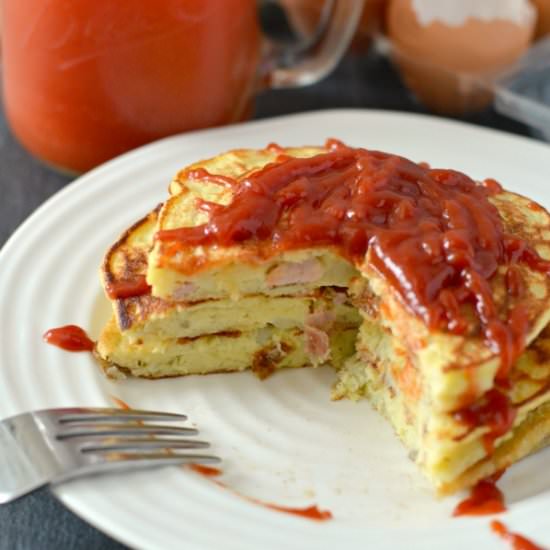 Potato, Egg and Ham Pancakes