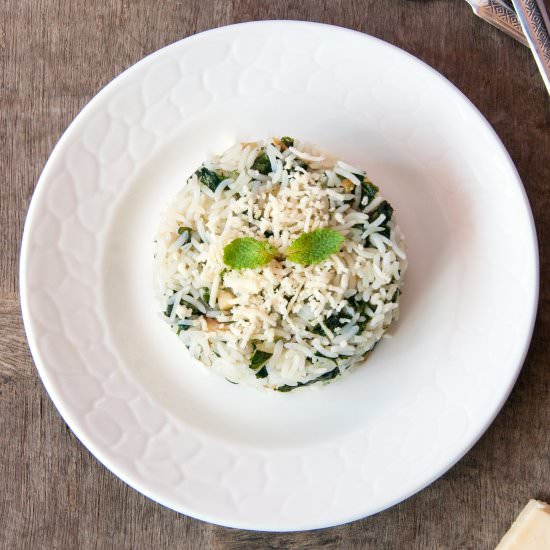 Spinach and Parmesan Rice