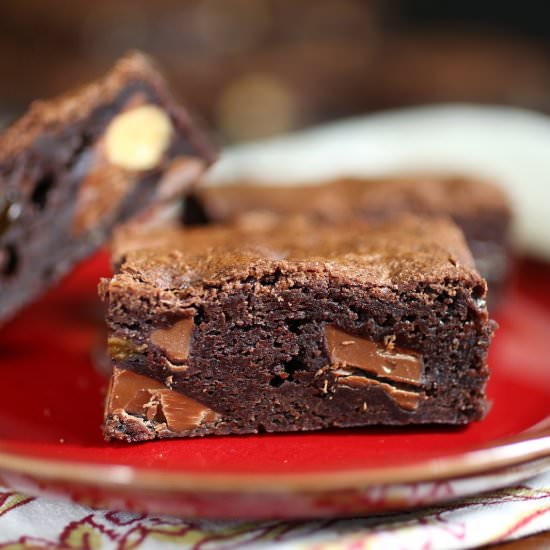 Decadent Triple Chocolate Brownies