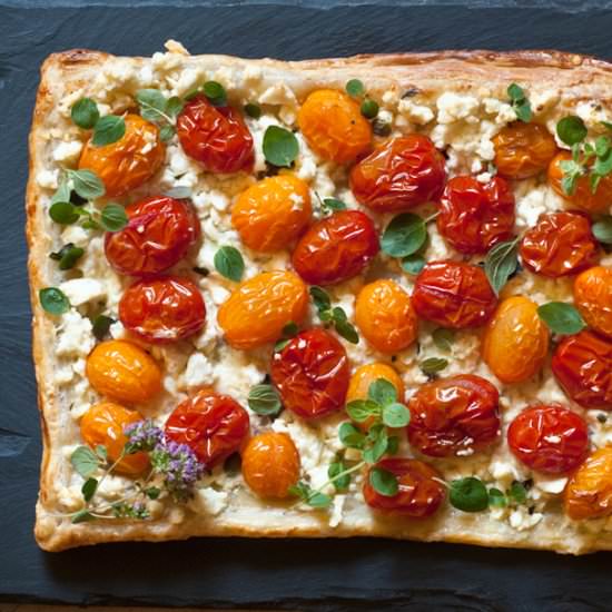 Cherry Tomato & Feta Tart